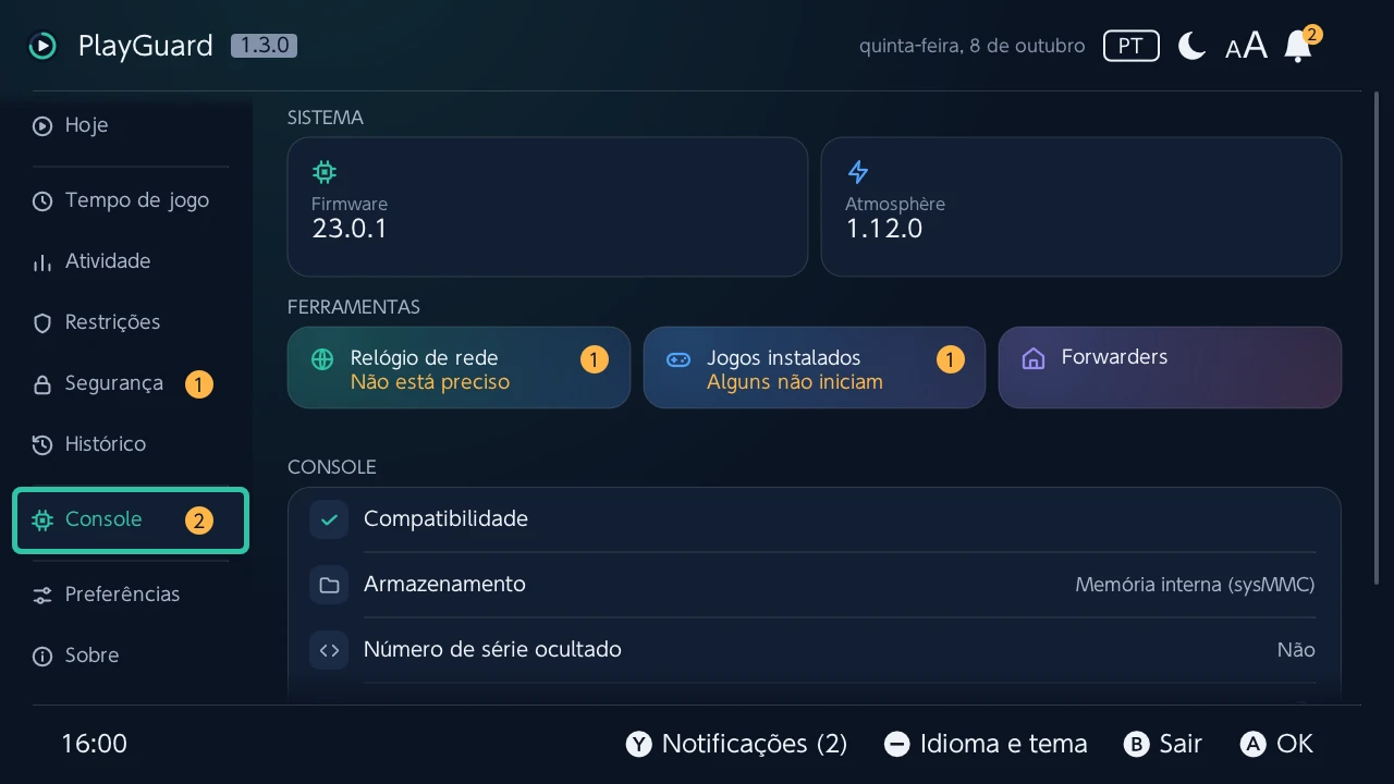 Console: o firmware, o Atmosphère e o que o console executa